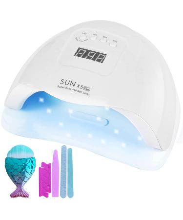 UV LED Nail lamp Nail curing Dryer 80W Fast professional Gel polish Nail light with 4 Timmer setting Auto sensor LCD Display portable tools for manicure/pedicure art salon and home Pink