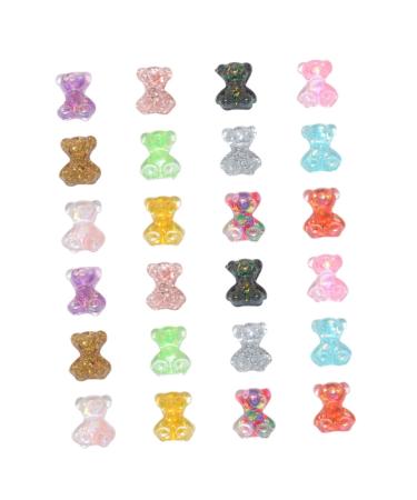 Abaodam 100pcs Nails D Accessories Manicure Small Jewelry Candy Decor Resin Design Bears Little Cartoon