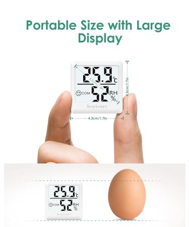 Buy Hoyiours Digital Room Thermometer & Hygrometer - 3 Pack Temperature Monitor - Accurate Humidity Meter - Ideal for Home & Office - Buy Online on GoSupps.com