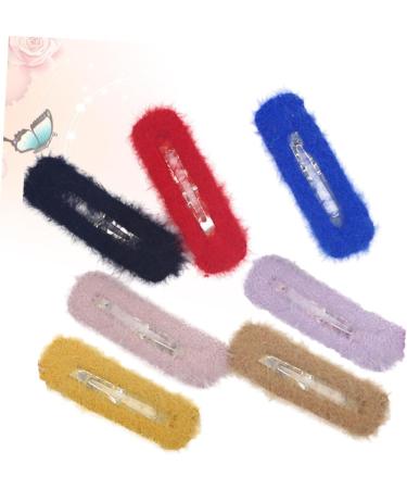 FRCOLOR Girls Snap Hairpins colored clips clips for Fuzzy Barrettes Winter Clips Barrettes hairy headgear Kids Hair Accessories - Buy Online on GoSupps.com
