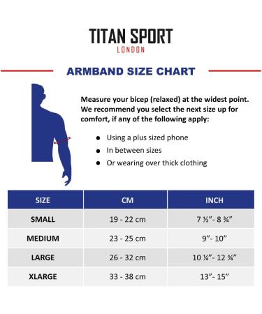 Titan Sport Mobile Phone Bracelet Holder | Universal Running & Fitness Arm Pocket for All Devices Up to 7 | Ideal for Men & Women - Buy Online on GoSupps.com