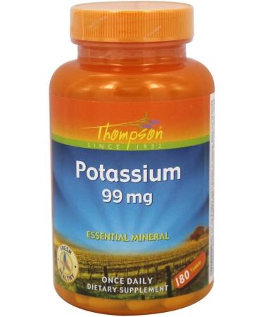 Thompson Potassium 99 mg - 180 Tablets | Essential Mineral for Health - Buy Online on GoSupps.com