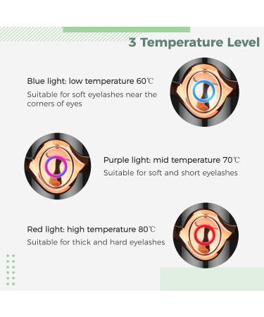 Heated Eyelash Curler | USB Rechargeable Electric Heating | 3 Temperature Modes | 2 in 1 Clip-Type Curler with Built-in Comb - Buy Online on GoSupps.com