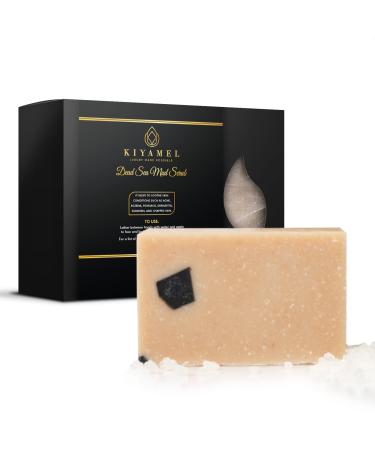 | Dead Sea Salt Body Scrub Soap Bar Mineral Mud Soap Deep Exfoliating for Dry Skin Eczema & Psoriasis with Natural Essential Oils Moisturizing Hydration Face and Body Support