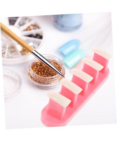 minkissy 2 Boxes Tip Stand for Nails Tip Display Stand Nail Training Rack Nail Practice Rack Base Triple - Buy Online on GoSupps.com