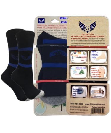 GUARDIANGEL Diabetic Neuropathy Socks  Silicone Cushion Over Toes in Cotton Fabric Layers  toenails Guard  Compression socks  Cushion Bunion  Toes  Stop swelling/ulcers  by Podiatrist  Woman size 5-9 - Buy Online on GoSupps.com