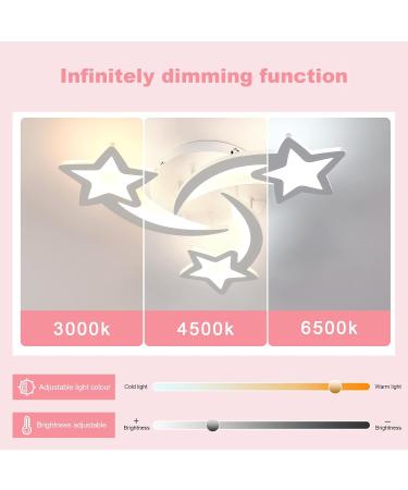 Seamoon Dimmable LED Ceiling Light 30W 3375LM | Modern 3-Light Lamp with Remote/App Control | Perfect for Living Room & Children's Room | 3000K-6500K Adjustable | 50cm - Buy Online on GoSupps.com