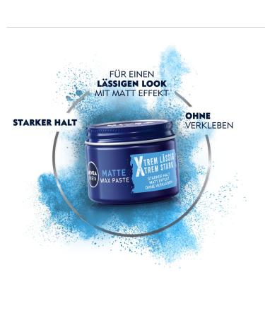 Buy Nivea Men Matte Wax Paste 75ml | Strong Hold Hair Wax for Casual Matte Look & Texture - Buy Online on GoSupps.com
