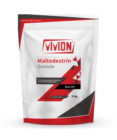 Maltodextrin Powder - 5 kg (11 lb) - Non-GMO Food Safe Starch Bulking Agent for Dry Mixes - Carrier Thickener & Fat Substitute - Gran 10 DE 11 Pound (Pack of 1)