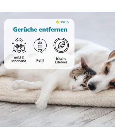2 x 500ml Linozz Animal Odor Neutralizers | Eliminate Cat Urine & Dog Smells | Vegan Fresh Air Spray | Litter Box Deodorant - Buy Online on GoSupps.com