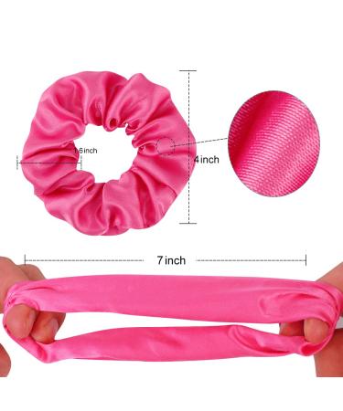 16 Pack Hot Pink Satin Scrunchies - Bridesmaid Proposal and Bachelorette Party Favors - Buy Online on GoSupps.com
