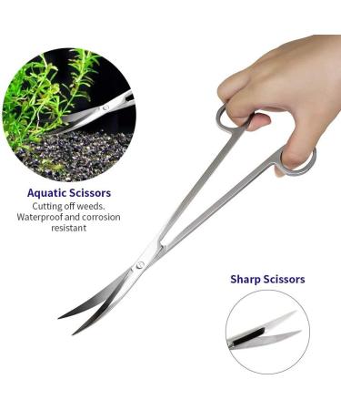 Aquarium Tools Stainless Steel Aquascaping Tools 3 in 1 Aquatic Plants Tweezers Scissors Cleaning Tool Set for Fish Starter Kits & Aquariums Tank Plants Kit (Curved Scissor Kit) - Buy Online on GoSupps.com