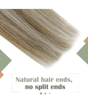 LAAVOO Microbead Extensions - Real Hair Brown Blonde 45cm Micro Weft - Remy EZ Weft 50g #8/60/8 - Lightweight & Breathable - Buy Online on GoSupps.com