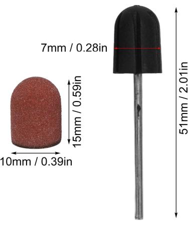 Tbest Nail Sanding Bands120 Grit Nail Art Sanding S Manicure Polishing Grinding Bands Nail Drill Bits Set With Shaft - Buy Online on GoSupps.com
