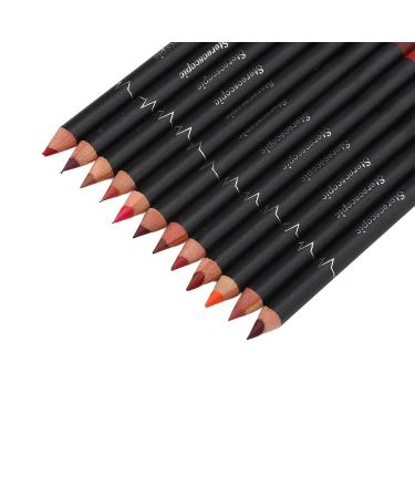 YUYTE 12Pcs Waterproof Lip Liner Contour Pencil Set - Smudge-Proof Matte Lipstick Makeup Tools for Perfect Lips - Buy Online on GoSupps.com
