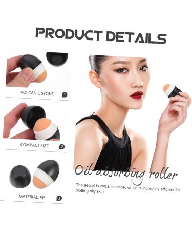 Mipcase Cleaning Products Volcanic Stone Oil-Absorbing Ball Portable Neck Massager Reusable face Roller Facial Rolling Stone Black 5x3cm - Buy Online on GoSupps.com