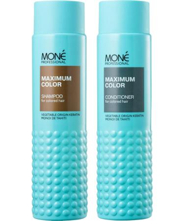 MON MON Professional Set Shampoo and Conditioner for Coloured Hair - Hair Colour Care - Strengthens and Protects - Smooth Hair Cleansing - 300ml