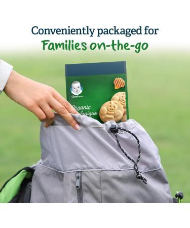 GERBER Organic Biscuits Apple Baby Snacks Biscuits 10+ Months 150 g 6 Pack - Buy Online on GoSupps.com