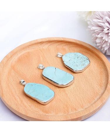 JEVLUH Raw Turquoise Choker Necklace | Boho Coral Stone Statement Jewelry | Irregular Shape Design - Buy Online on GoSupps.com