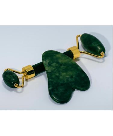 7th Gateway Jade Roller & Gua Sha Set | Luxury Hand Made Skin Care Gift for Women | Ergonomic Facial Massager - Limited Edition - Buy Online on GoSupps.com
