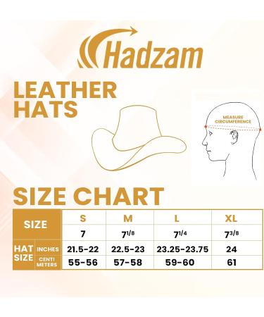 HADZAM Outback Leather Cowboy Hat - Durable Men's Western Hat (X-Large, Red) - Buy Online on GoSupps.com