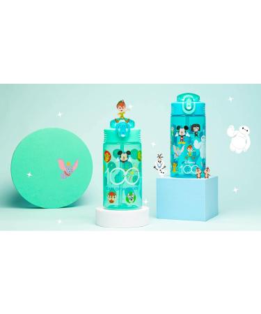 Zak Designs Disney 100 Kids Water Bottle 16oz 2-Pack - Durable Plastic, Leak-Proof, Straw Handle - Ideal for School or Travel (Disney & Pixar) - Buy Online on GoSupps.com