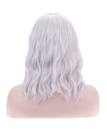 Shop 35.6 cm Silver Curly Wig for Women & Girls - Synthetic Silver White Wig with Pony Cap - International Shipping Available - Buy Online on GoSupps.com