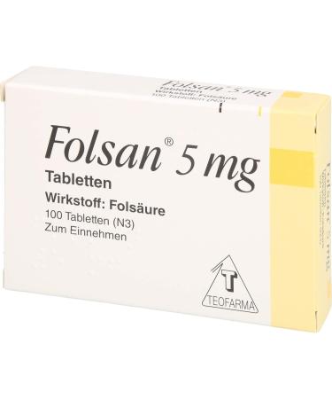 Folsan 5 mg Tablets - 100 St | Buy Internationally | Fast Shipping & Best Prices - Buy Online on GoSupps.com