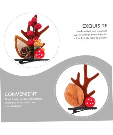 minkissy 6 Pairs Hairpin Holiday Hair Accessories Antlers Hair Pin Barrettes for Women Deer Hair Barrette Women Hair Clip Antler Decor Antlers Hair Clip Headband Foam Christmas Miss - Buy Online on GoSupps.com