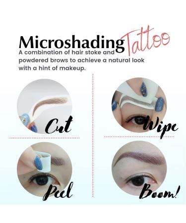 Bliss and Beyond USA Waterproof Eyebrow Tattoo Stickers - Dark Brown | Real Hair Stroke Look, Hair Replacement Solution for Hair Loss - Buy Online on GoSupps.com