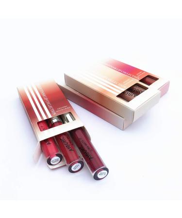 3 Pieces Waterproof Matte Lip Gloss Set - Long Lasting Moisturizing Lipstick - Sexy Makeup Cosmetics | #04 - Buy Online on GoSupps.com