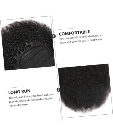 minkissy 1 Pc Curl Horse Tail Black Wigs Drawstring Hairpiece Wrap Curly Hair Extension Curly Ponytail Bun Curly Ponytail Extension Wavy Ponytail Extension Woman Real Hair Hairpin Braid 50.8X26cm As Shown C - Buy Online on GoSupps.com