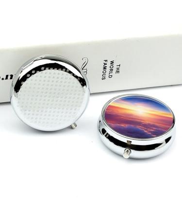 Buy 3 Compartment Travel Pill Box - Portable Medicine Organizer with Beautiful Sunrise Design - Perfect for Purse & Pocket - Ideal for Travel - Buy Online on GoSupps.com