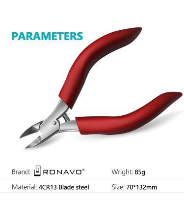 Professional Podiatrist Toenail Clippers for Thick & Ingrown Nails - Curved Blade Grooming Tool for Men & Seniors (Red) - Buy Online on GoSupps.com