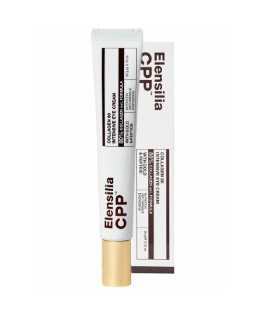 Elensilia CPP Collagen 80 Snail Mucin Intensive Eye Cream 0.7 Fl. Oz  Anti Aging Eye Cream  packed with 80% Collagen Extract  Matrixyl 3000  Haloxyl for Anti Wrinkle Plumping  Lifting  Firming 0.7 Fl Oz (Pack of 1)