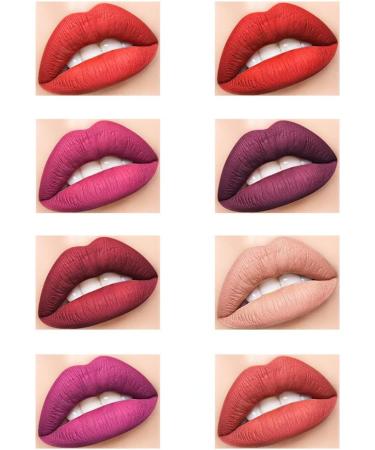 INTEROOKIE 21 Colors Matte Liquid Lipstick Lip Gloss Stain Resistant Non-Fade Lip Icing (18#) - Buy Online on GoSupps.com