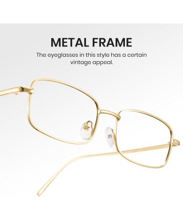 Cyxus Blue Light Filter Glasses for Men & Women - Fashionable Computer & Gaming Safety Glasses - Model 8160 Golden - Buy Online on GoSupps.com