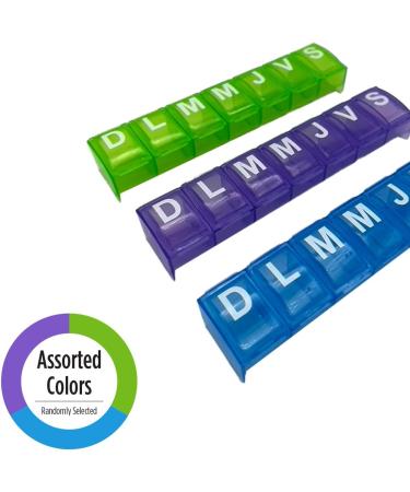 EZY DOSE 7-Day Pill Organizer | Vitamin Planner & Medicine Box | Easy Pill Removal with Large Compartments | Spanish Imprints Available - Buy Online on GoSupps.com