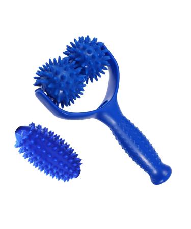 Khiry massage balls Massage scooter massage roller with handle and nubs self -massage roller massager fascia ball for back legs feet hands muscle pain