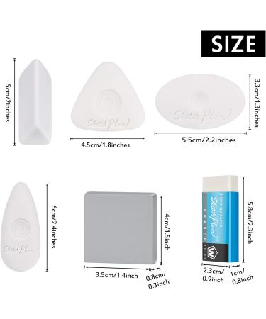 Zonon 12-Piece Drawing Art Eraser Set - Various Shapes for Artists, Painting, Sketching - White Kneaded Erasers for Precision Erasing - Buy Online on GoSupps.com