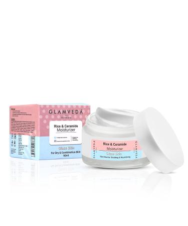 Korean Glass Skin Rice & Ceramide Moisturizer Skin Barrrier Building & Nourishing | For Fine Lines Wrinkles Age Spots | 50ml (1.69 Fl Oz)