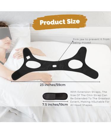 Keepaty Anti Snoring Chin Strap - Large, Adjustable & Breathable - Reduce Snoring and Improve Sleep - Sleep Apnea Mask for Men Women Kids - Black - Buy Online on GoSupps.com