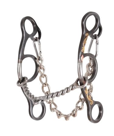 Classic Equine Sherry Cervi Diamond Shank Gag Barrel Bit with Twisted Wire, Short Shank