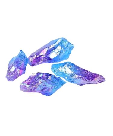 Natural Crystal Rough 200g Natural Crystal Electroplate Stone Quartz Specimen Collection Home Decor Fish Tank Decoration Gift 190-200g Electroplate Stone