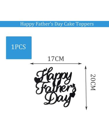 Happy Father's Day Cake Toppers Black Best Dad Cake Topper for Dad Father day Decoration Happy Father's Day Sign for Cake Glitter Cupcake Toppers Cake Toppers Birthday Cake Decorations Father Party Black Cake Topper - Buy Online on GoSupps.com