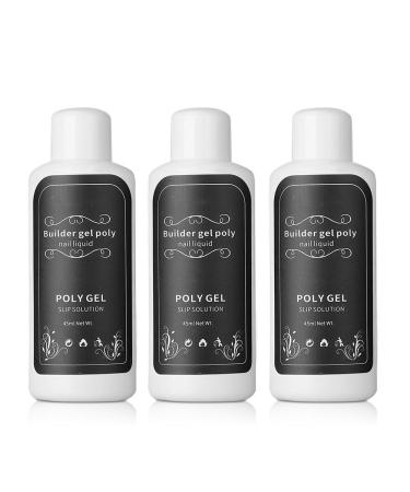 Fast Nail Extension Poly Gel Thinning Solution - 45ml Manicure UV Gel - 3 Bottles for Perfect Nail Art | International Shipping Available - Buy Online on GoSupps.com