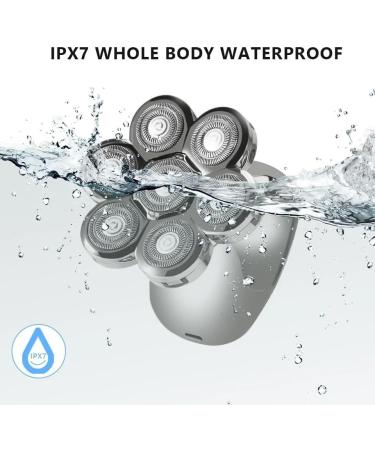 5 in 1 7D Electric Head Shaver for Bald Men - Waterproof Cordless Grooming Kit with LCD - Rechargeable Electric Head Shavers - Buy Online on GoSupps.com