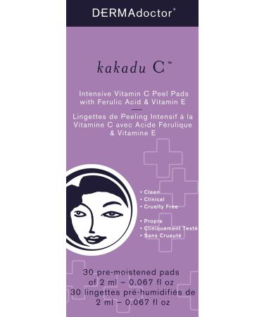 Buy DERMAdoctor Kakadu C Intensive Vitamin C Peel Pad - 30 Count | Brightening Exfoliating Pads for Radiant Skin | International Shipping Available - Buy Online on GoSupps.com