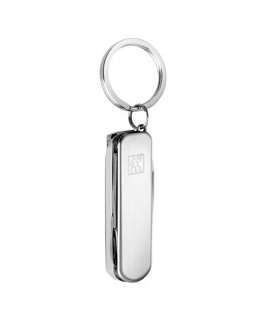 Zwilling multi-tool with key rings nail scissors nail snap nail file in travel size made of stainless steel silver 60 mm 60 mm silver