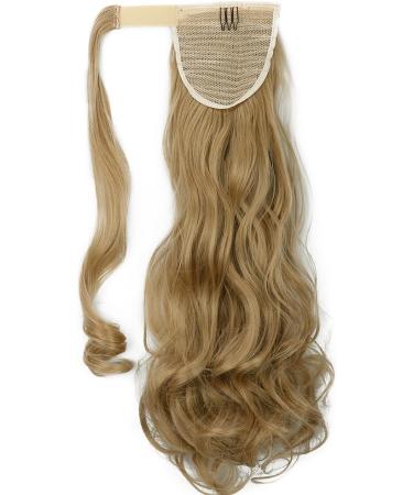 24" Ash Blonde Wrap Around Ponytail Hair Extensions Curly One Piece Clip in Hairpiece - Buy Online on GoSupps.com